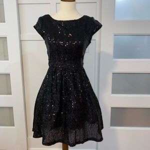 Black sparkly homecoming/prom dress